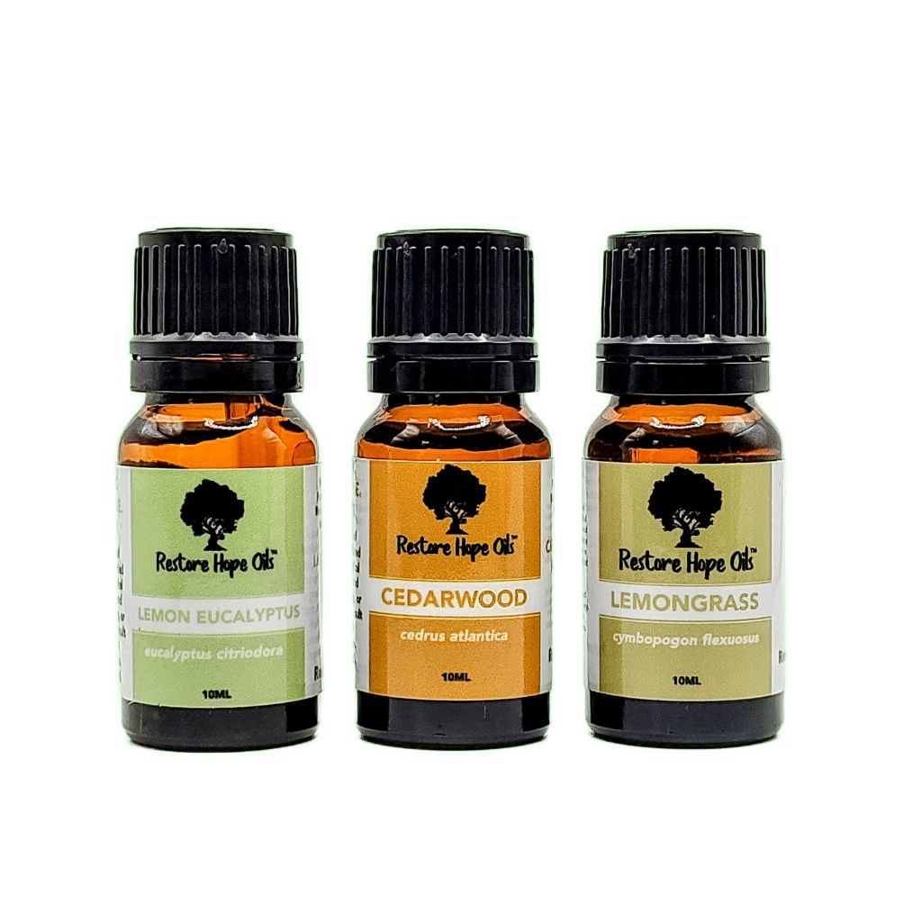 Natural Repellent Trio Lemon Eucalyptus Cedarwood Lemongrass