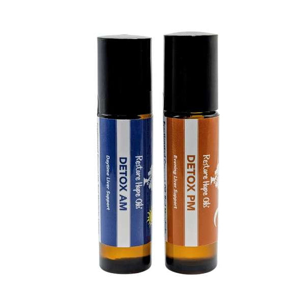 Detox Duo Roll-On Set | Liver Support Essential Oil System | AM & PM