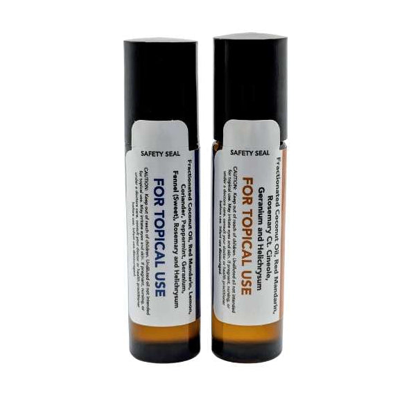 Two black and white containers labeled 'For Topical Use' on a white background