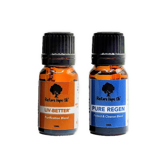 Detox Duo Traditional Liv-Better and Pure Regen in Euro Dropper Bottle